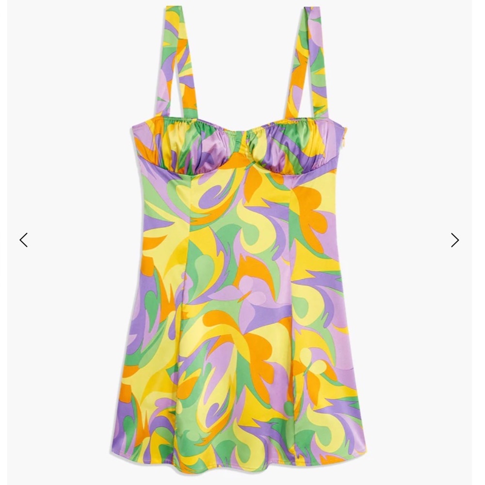 WeWoreWhat Ruched Cup Princess Saved By The Bell Dress, Multi